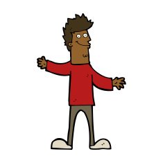 cartoon happy man N388