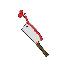 Cartoon Meat Cleaver N12