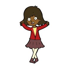 cartoon happy girl N79