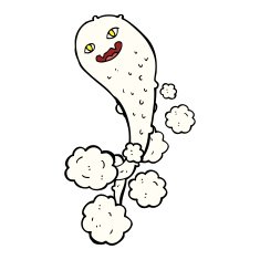 cartoon spooky ghost N83