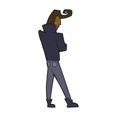 cartoon cool guy N12