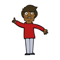 Cartoon Man Asking Question N73
