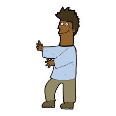 cartoon happy man N389