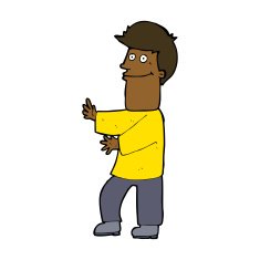 cartoon man gesturing N27