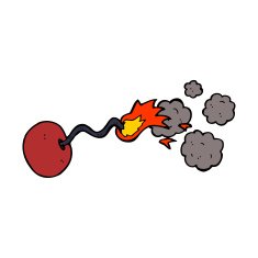 cartoon round bomb N8
