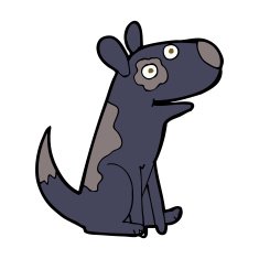 cartoon happy dog N62