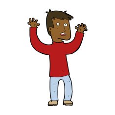 cartoon terrified man N206