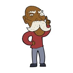 cartoon annoyed old man N52