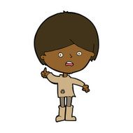 cartoon unhappy boy N48