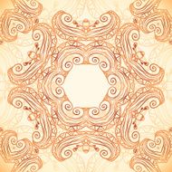 Vintage ornate seamless pattern in mehndi style