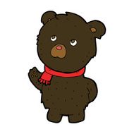 cartoon cute black bear N53