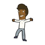 cartoon happy man N390