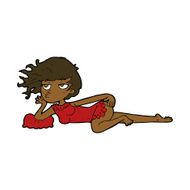 cartoon woman in sexy pose N13