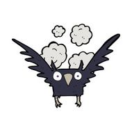 cartoon spooky bird N5