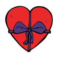 cartoon heart shaped present N7