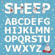 alphabet vector kids sheep letter N2