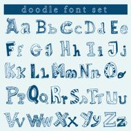 Hand drawn alphabet vector N49