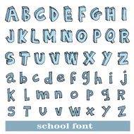 Hand drawn alphabet vector N50