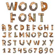 Hand drawn alphabet vector N51