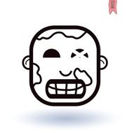 zombie cartoon character vector illustration N26