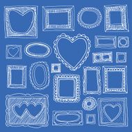 Set picture frames hand drawn vector illustration N19