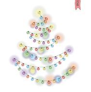 Christmas string lights vector illustration