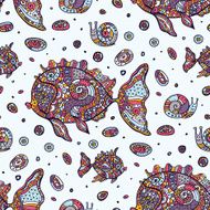 Fishes Seamless pattern N5