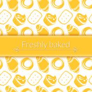 Vector illustration delicious pastries with place for text N5