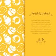 Vector illustration delicious pastries with place for text N6