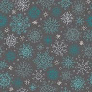 Seamless winter pattern with snowflakes N2