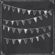 Vector bunting and garland