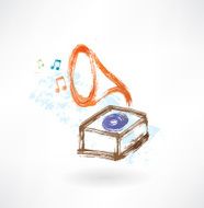 gramophone grunge icon