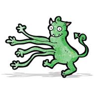 cartoon monster with long arms