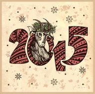 Card with a symbol of 2014