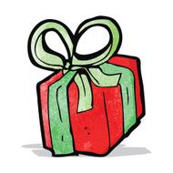 cartoon christmas present N49