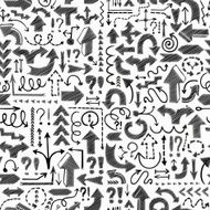 Seamless background of hand drawn arrows N9
