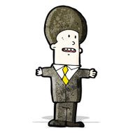 cartoon businessman in suit N6