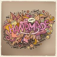 Handmade hand lettering and doodles elements background N2