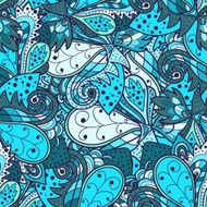 Seamless abstract hand-drawn waves pattern N5