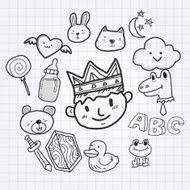 Kids Land Doodle style