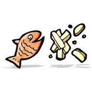 Fish And Chips Cartoon N8