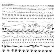 Hand drawn line border set N2