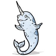 Cartoon Narwhal N10