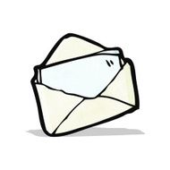 cartoon letter in post