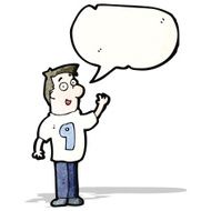 cartoon man in shirt with number nine N3