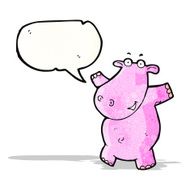 cartoon hippopotamus N12