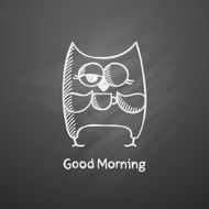 owl with cup