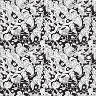 Deep sea monsters seamless pattern N2