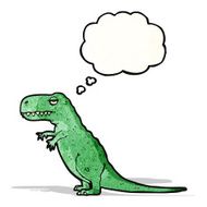 t-rex with thought bubble