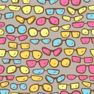 Seamless pattern with glasses N2